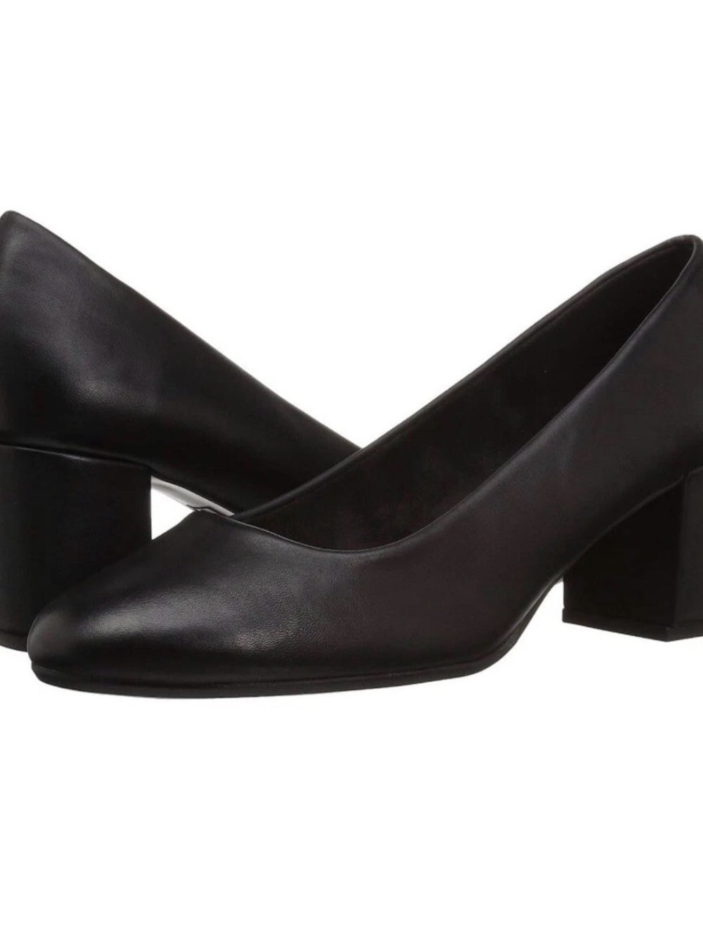 New! Easy Street Women's Proper Pumps Block Heel Black 8 1/2 M